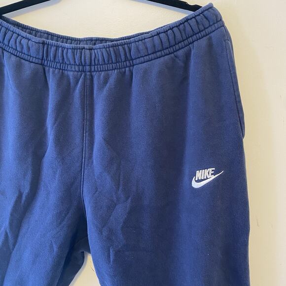 Nike Men Sweatpants Jogger Blue Athletic Active Outdoor Hiking Pants Y2K Logo XL - Picture 1 of 11